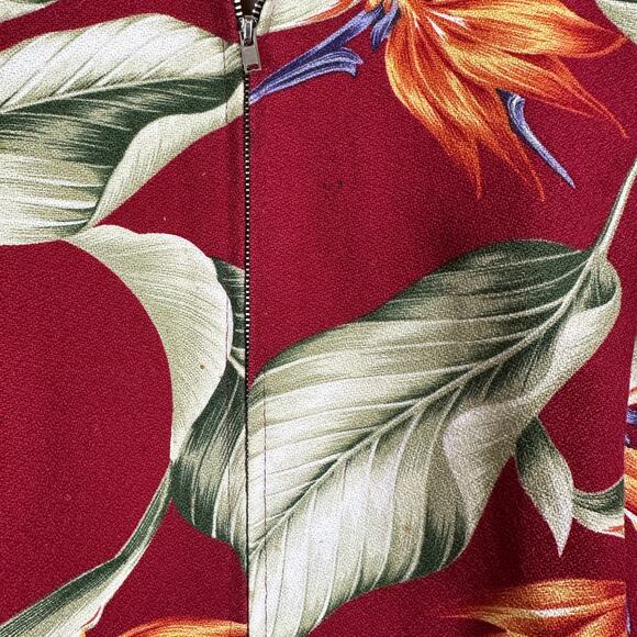 Vintage Kaua'iana Hawaii Size Medium Jacket Outerwear Coat Cotton Black Floral - Picture 4 of 8